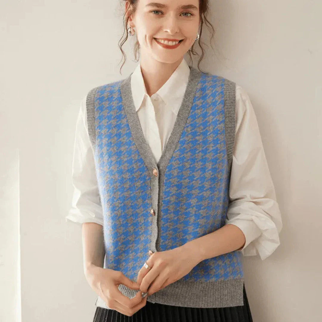 Veste Harriet Pied-De-Poule Légère Pour Une Silhouette Polyvalente Et Épurée Par Amawinc