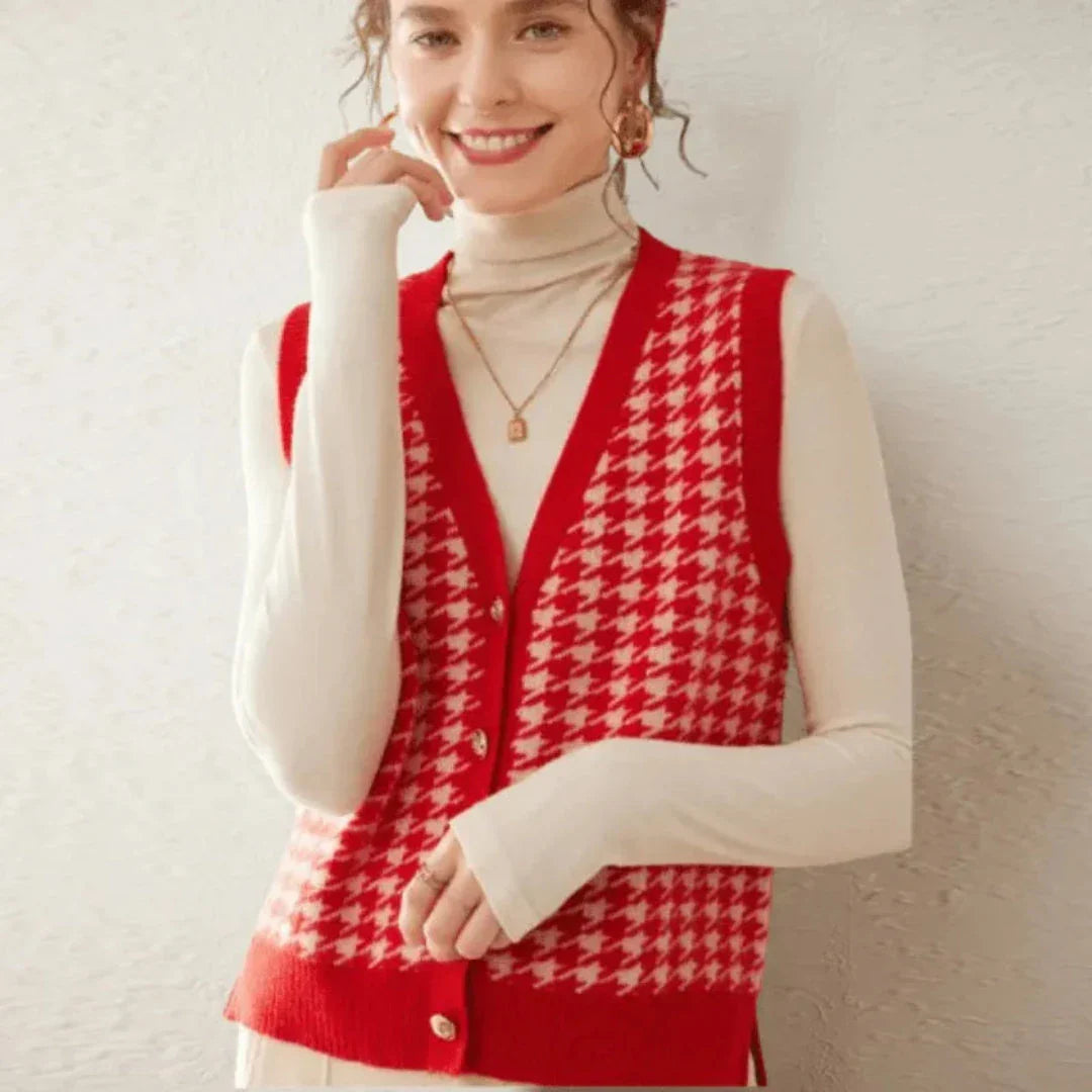 Veste Harriet Pied-De-Poule Légère Pour Une Silhouette Polyvalente Et Épurée Par Amawinc