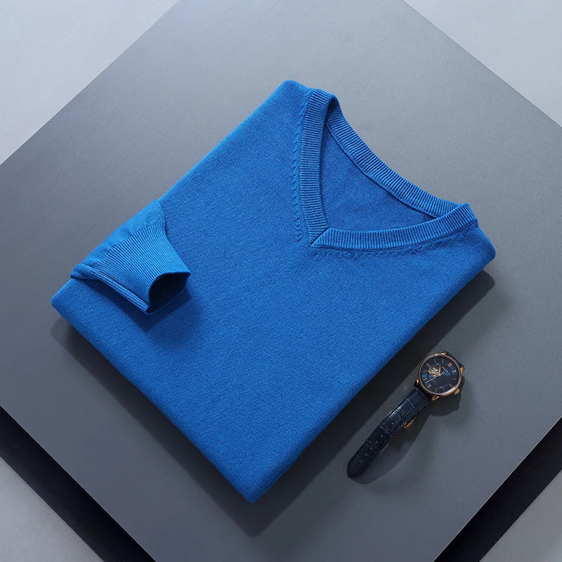 Pull En Mélange De Laine Vincent Reed Col V Adaptatif Confort Pour Bureau Et Sorties
