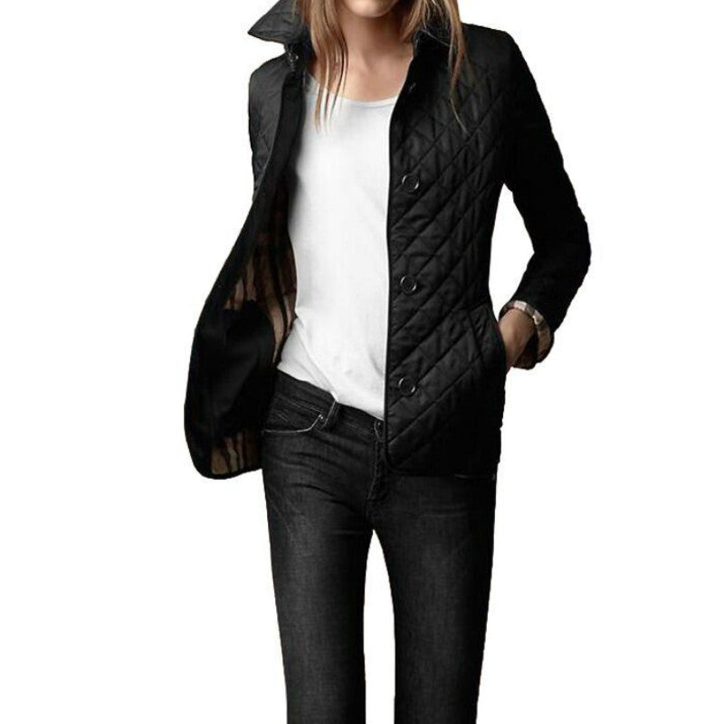Veste Matelassée Sophie Amawinc Pour Femme Coupe Cintrée Piquage Losange Boutonnage Chic Pour Tous Les Jours