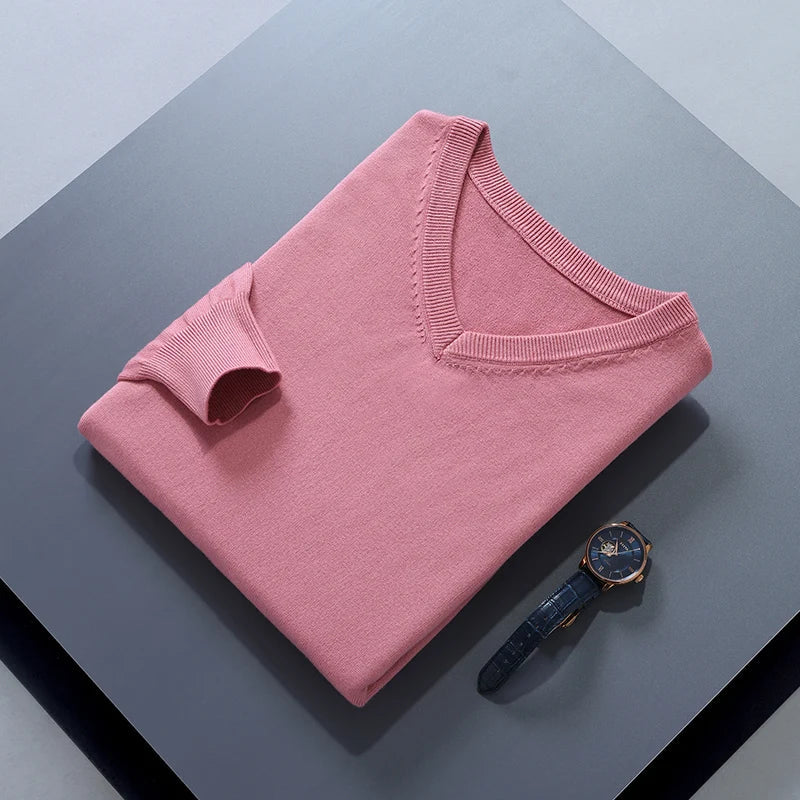 Pull En Mélange De Laine Vincent Reed Col V Adaptatif Confort Pour Bureau Et Sorties