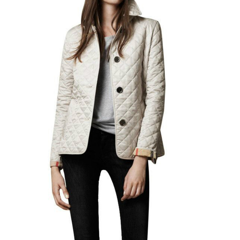 Veste Matelassée Sophie Amawinc Pour Femme Coupe Cintrée Piquage Losange Boutonnage Chic Pour Tous Les Jours