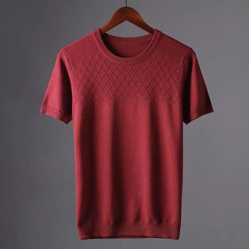 Atmungsaktives Herren-Shirt aus weicher Baumwolle, rundhals