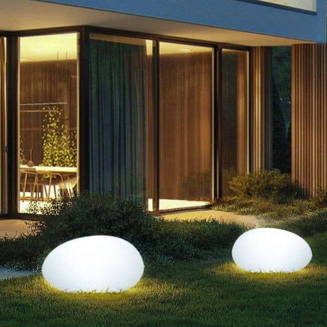 Gartenbeleuchtung mit Kopfsteinpflaster-Design