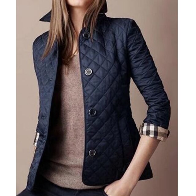 Veste Matelassée Sophie Amawinc Pour Femme Coupe Cintrée Piquage Losange Boutonnage Chic Pour Tous Les Jours