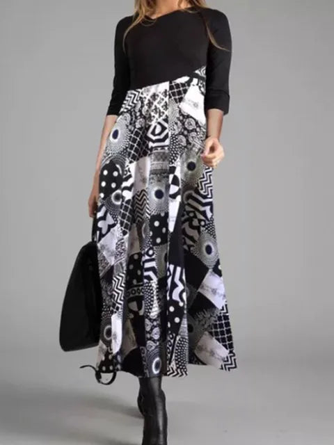 Elegantes Jeanette® Retrokleid im Vintage-Stil mit Muster