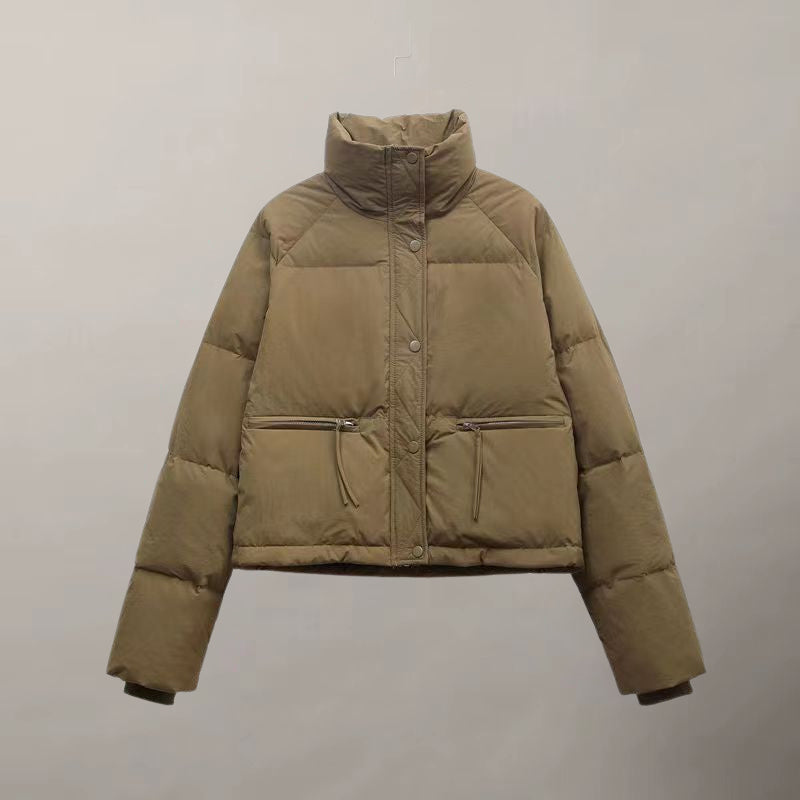 Veste En Coton Pour Femmes Haut De Gamme Épaisse Et Chaude À Coupe Courte Avec Rembourrage Moelleux