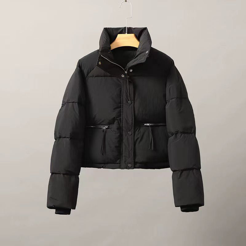Veste En Coton Pour Femmes Haut De Gamme Épaisse Et Chaude À Coupe Courte Avec Rembourrage Moelleux