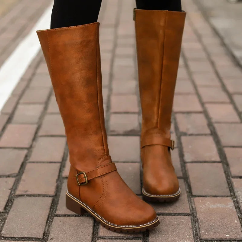 Bottes Bikers Hautes Pour Femme Avec Tige Élevée Et Style Audacieux Confort Durable