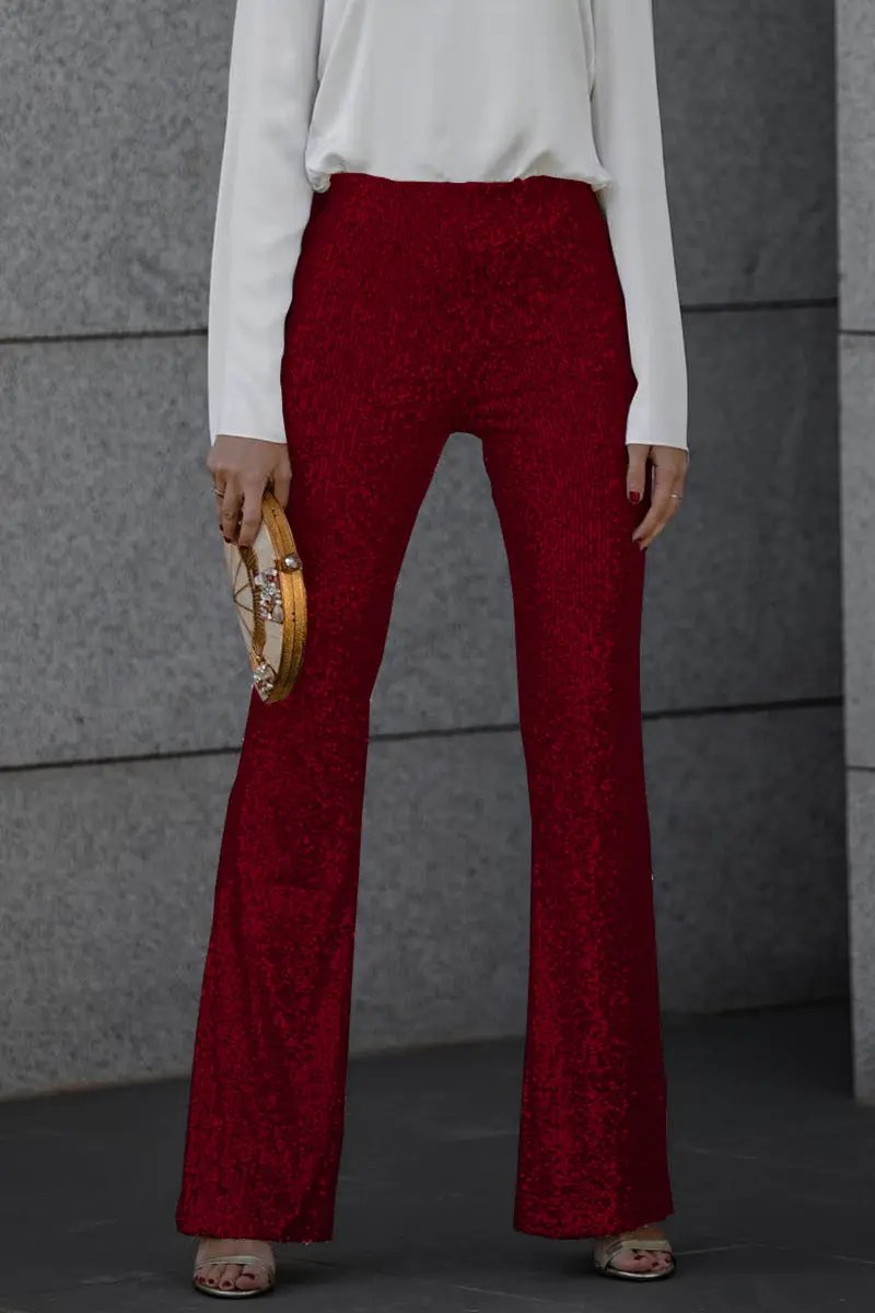 Pantalon Taille Haute Évasé Pour Femmes Élégant Et Polyvalent Idéal Pour Soirées