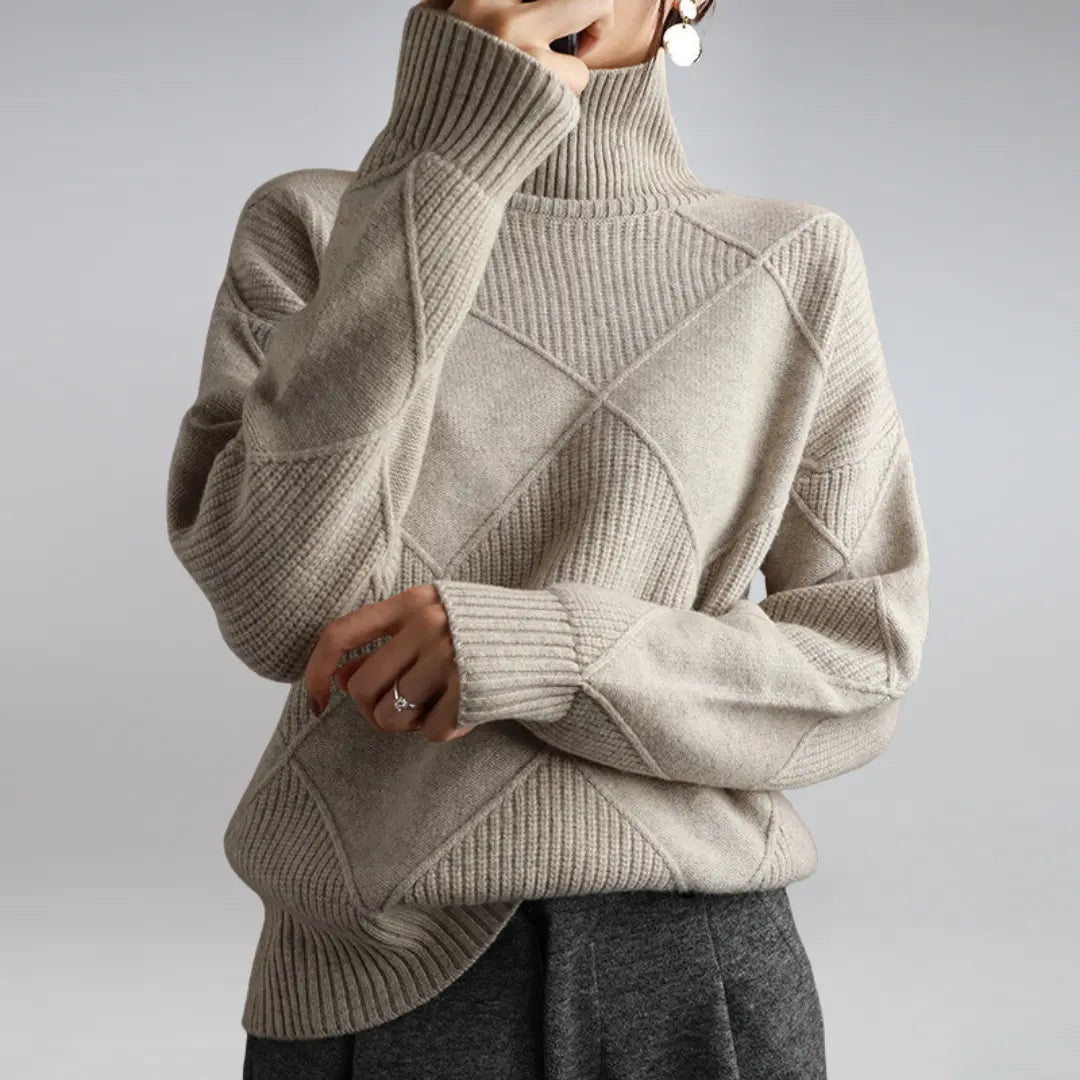Pull Col Roulé Femme Oversize Confortable Et Chic Pour Automne Hiver Idéal Pour Style Décontracté Quotidien Polyvalent
