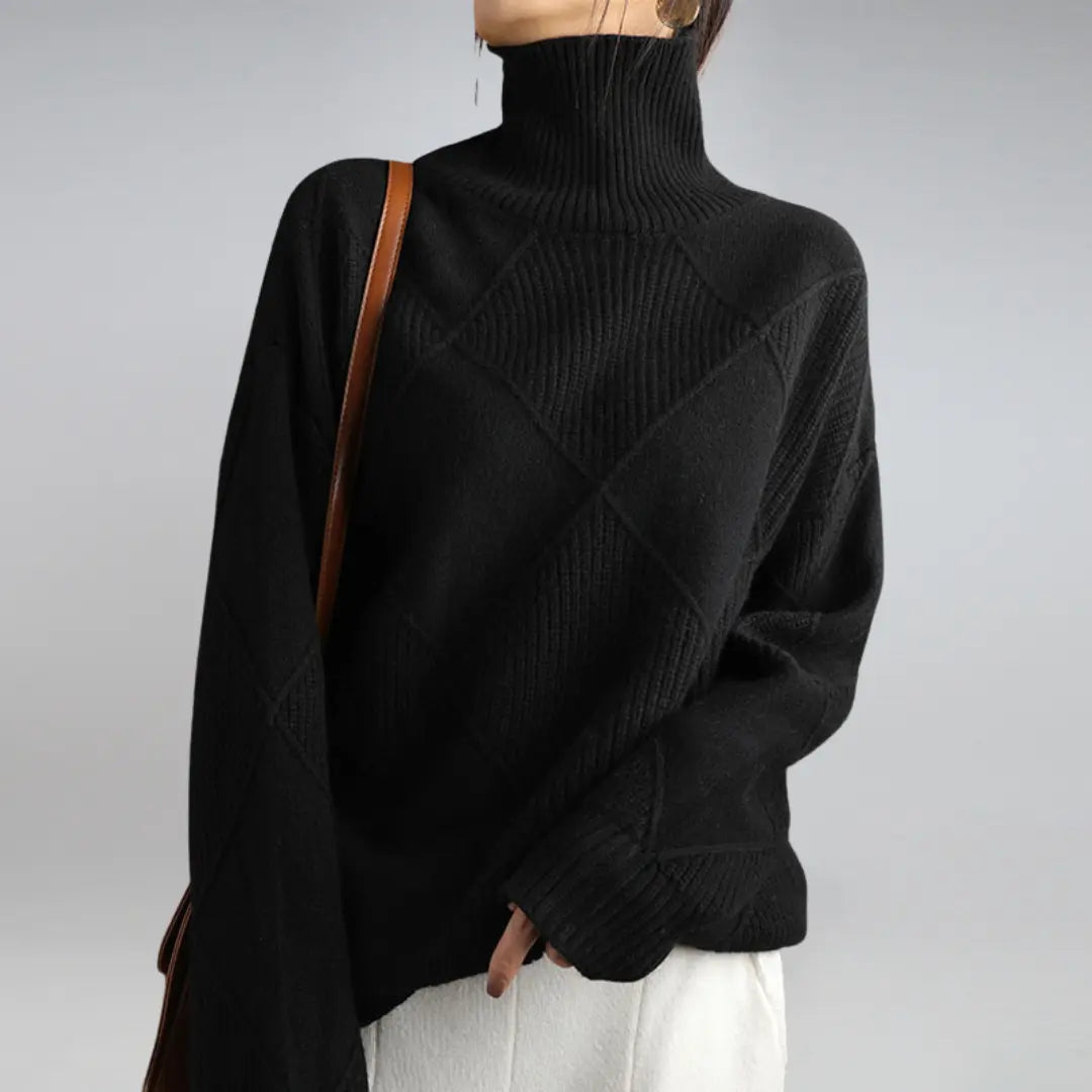 Pull Col Roulé Femme Oversize Confortable Et Chic Pour Automne Hiver Idéal Pour Style Décontracté Quotidien Polyvalent