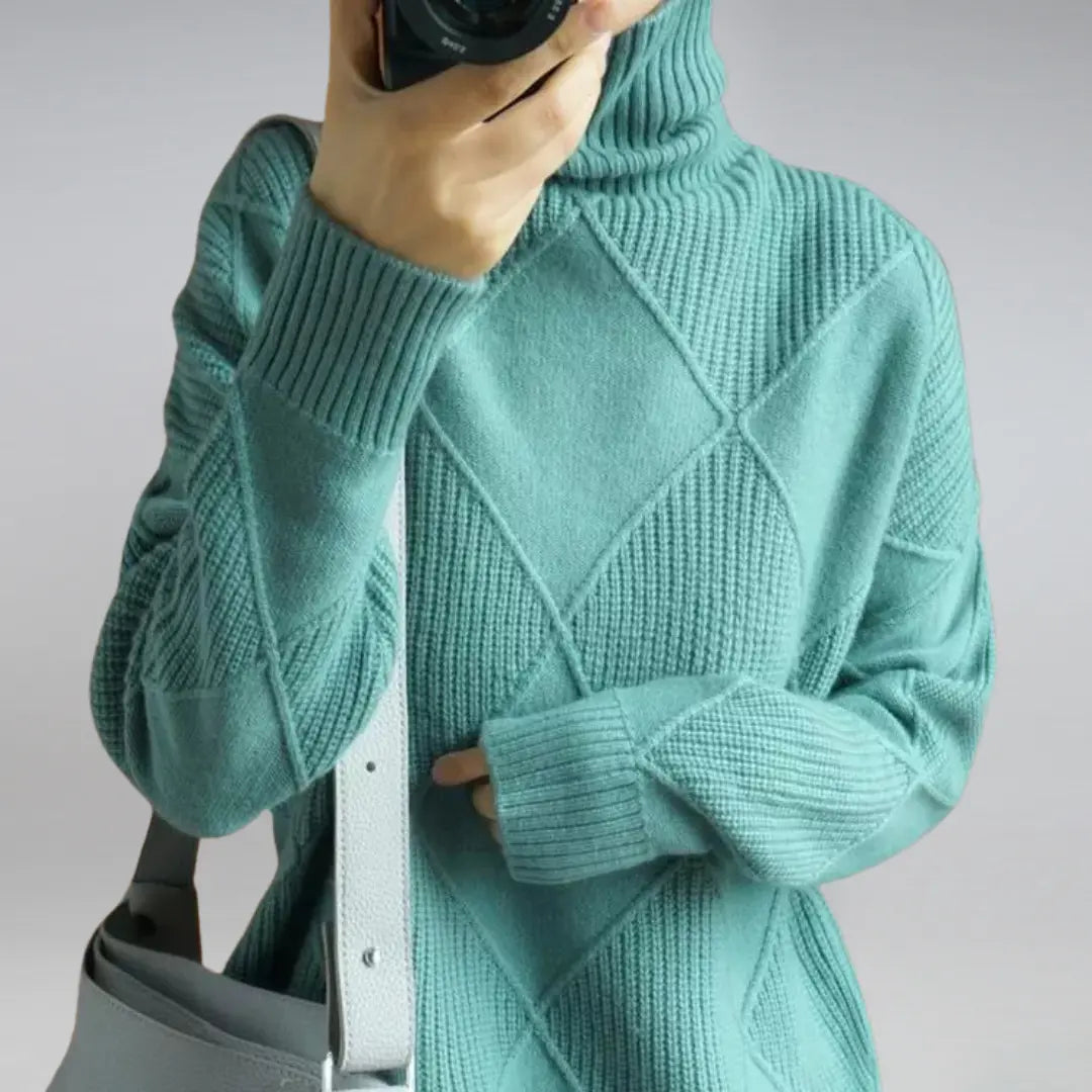 Pull Col Roulé Femme Oversize Confortable Et Chic Pour Automne Hiver Idéal Pour Style Décontracté Quotidien Polyvalent