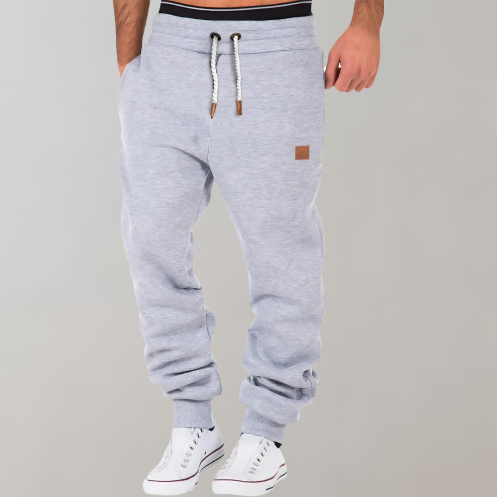 Gael Pantalon Jogger Pour Homme En Mélange Coton Polyester Avec Coupe Tapered Bords Côtes Et Taille Ajustable
