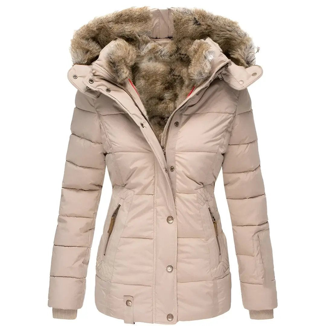 Doudoune À Capuche Matelassée Pour Femme Élégante Et Isolante Contre Le Froid Et Le Vent