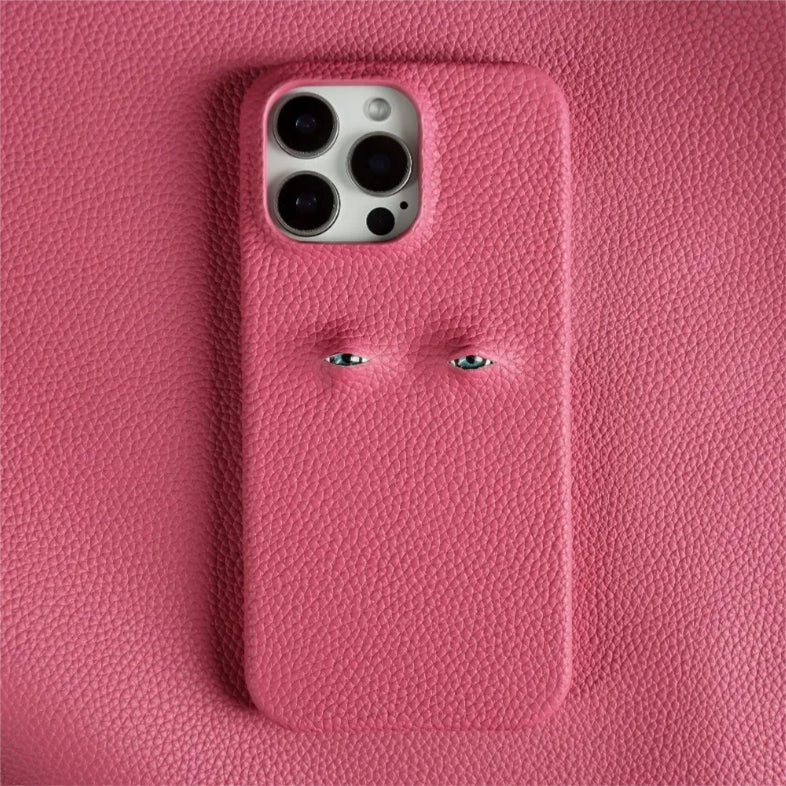 Horizon Étui en Cuir pour iPhone Yeux Percants Design Audacieux Protection Antichoc Puissante
