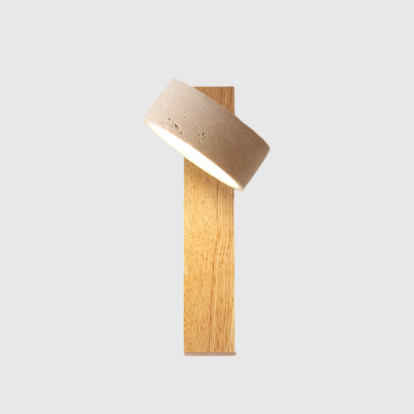 Off-white Travertine Wall Lamp in Wabi Sabi Style