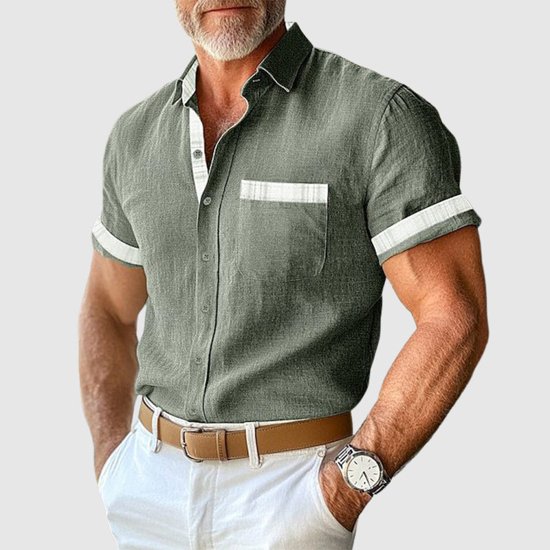 Chemise En Lin Il Gentiluomo Par Roberto Russo Pour Hommes Luxe Quotidien Confort Élégance Discrète