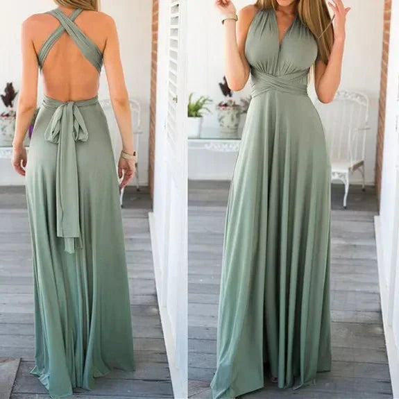 Indira: Vielseitiges Wickel-Maxikleid