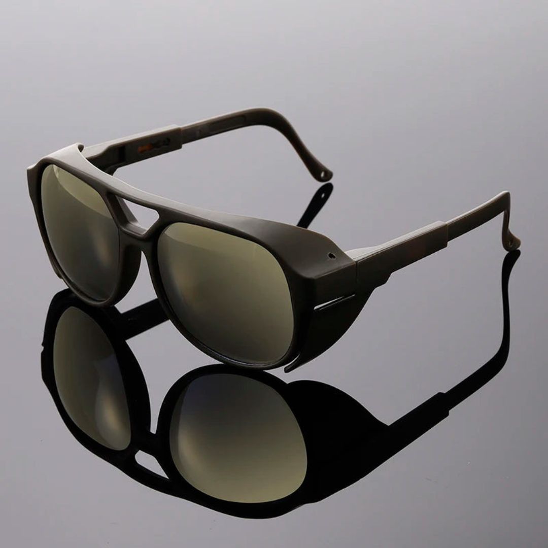 Lunettes De Soleil Unisexe Infinity Edge Verres Ronds Miroirs Armature Translucide Confort Style Moderne