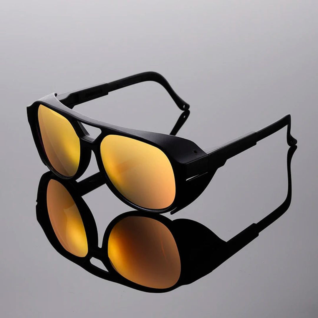 Lunettes De Soleil Unisexe Infinity Edge Verres Ronds Miroirs Armature Translucide Confort Style Moderne