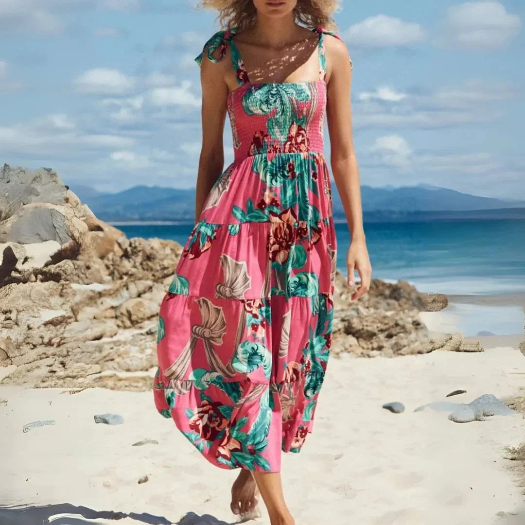 Robe Maxi Smockée A Line Isla Amawinc Idéale Pour Été Confort Et Style Décontracté Chic