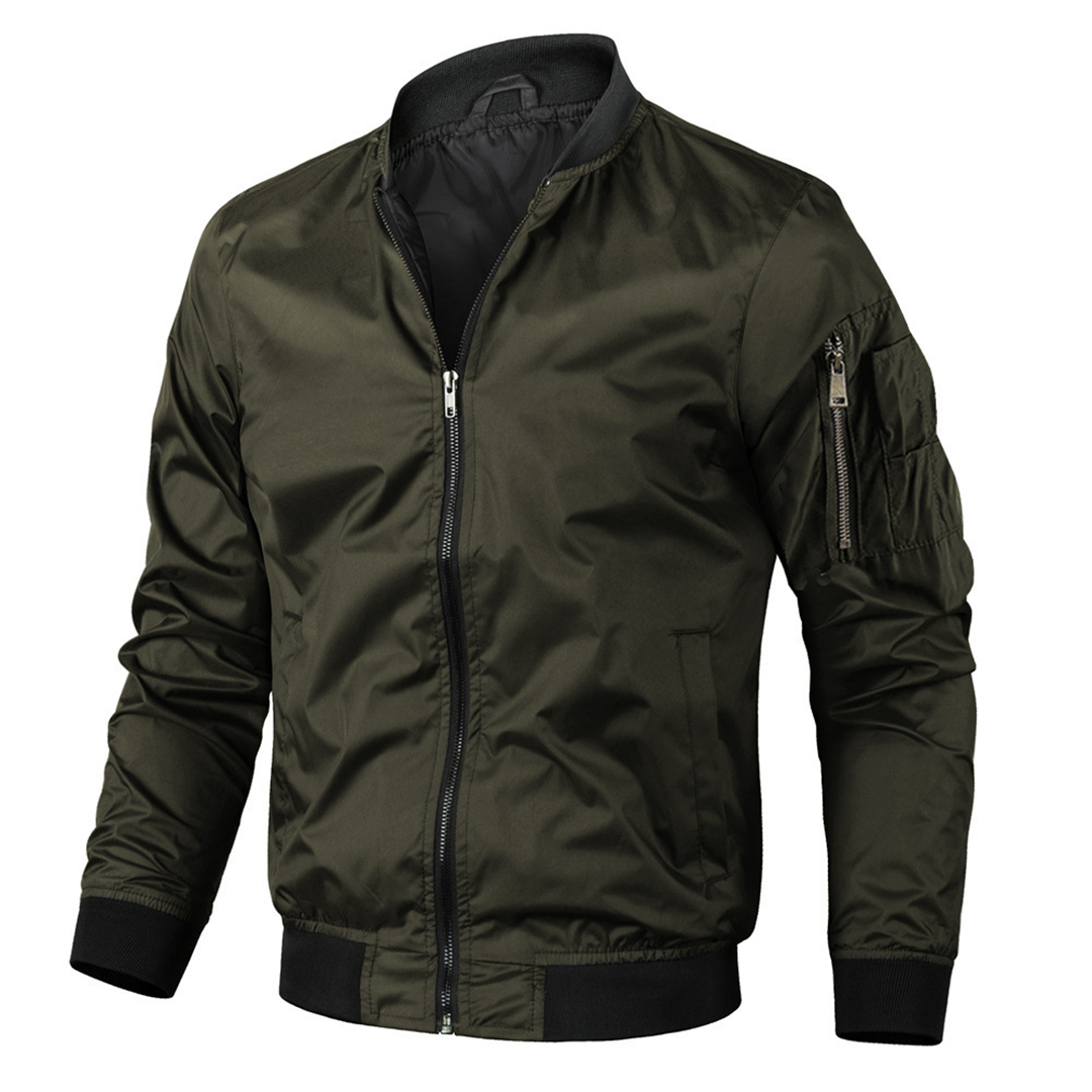 Veste Bomber Homme Classique Olive Vert Intemporelle Pour Quotidien Style Premium Amawinc Brian