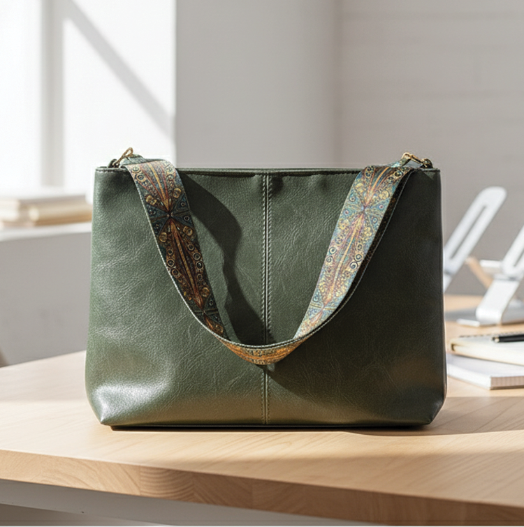 Amawinc Isla Sac Seau En Cuir Végétal Brodé Pour Style Quotidien Et Polyvalence Toutes Saisons