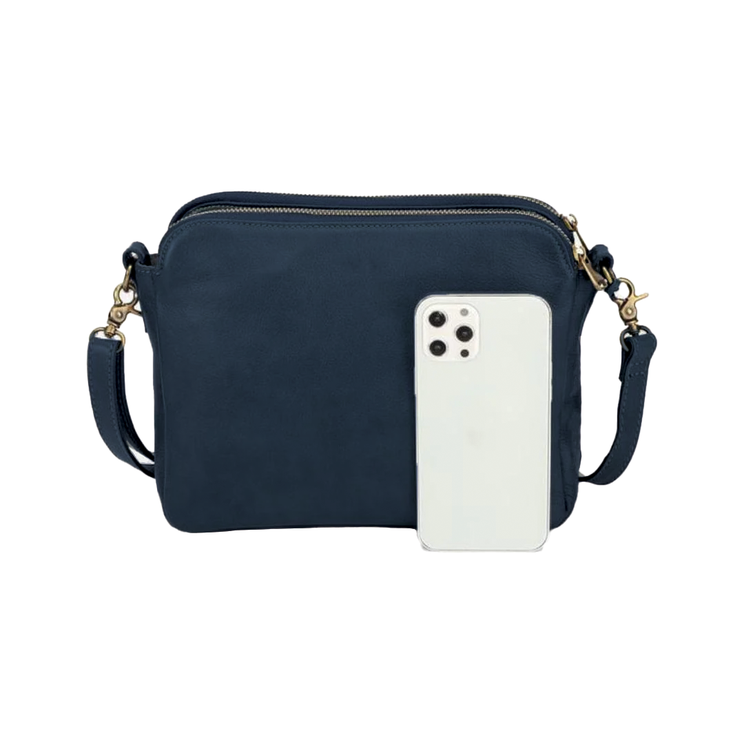 Amawinc Anne Sac Bandoulière En Cuir Végan Compact Mains Libres Avec Fermeture Éclair Sécurisée