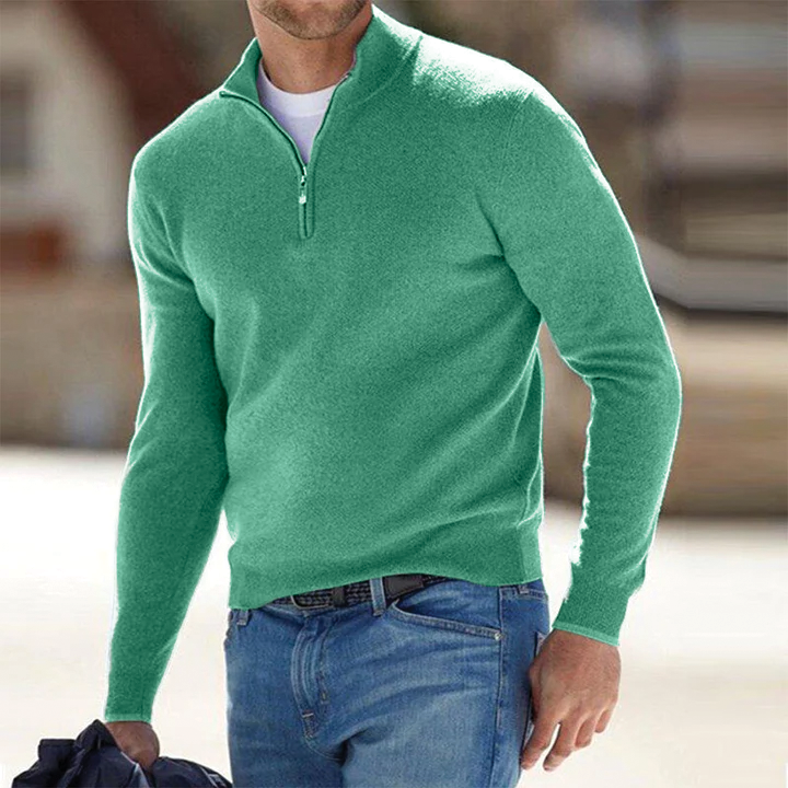 Maverick Pull En Laine À Demi Zip Pour Homme Par Amawinc Avec Col Montant Et Finition Côtelée