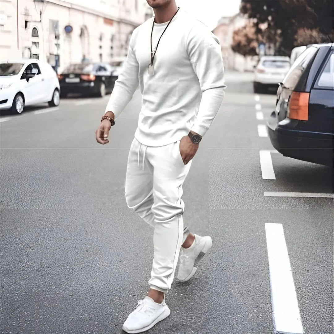 Ensemble Deux Pièces Décontracté Pour Hommes Jacob Avec Haut À Manches Longues Et Pantalon Jogger Pour Usage Quotidien