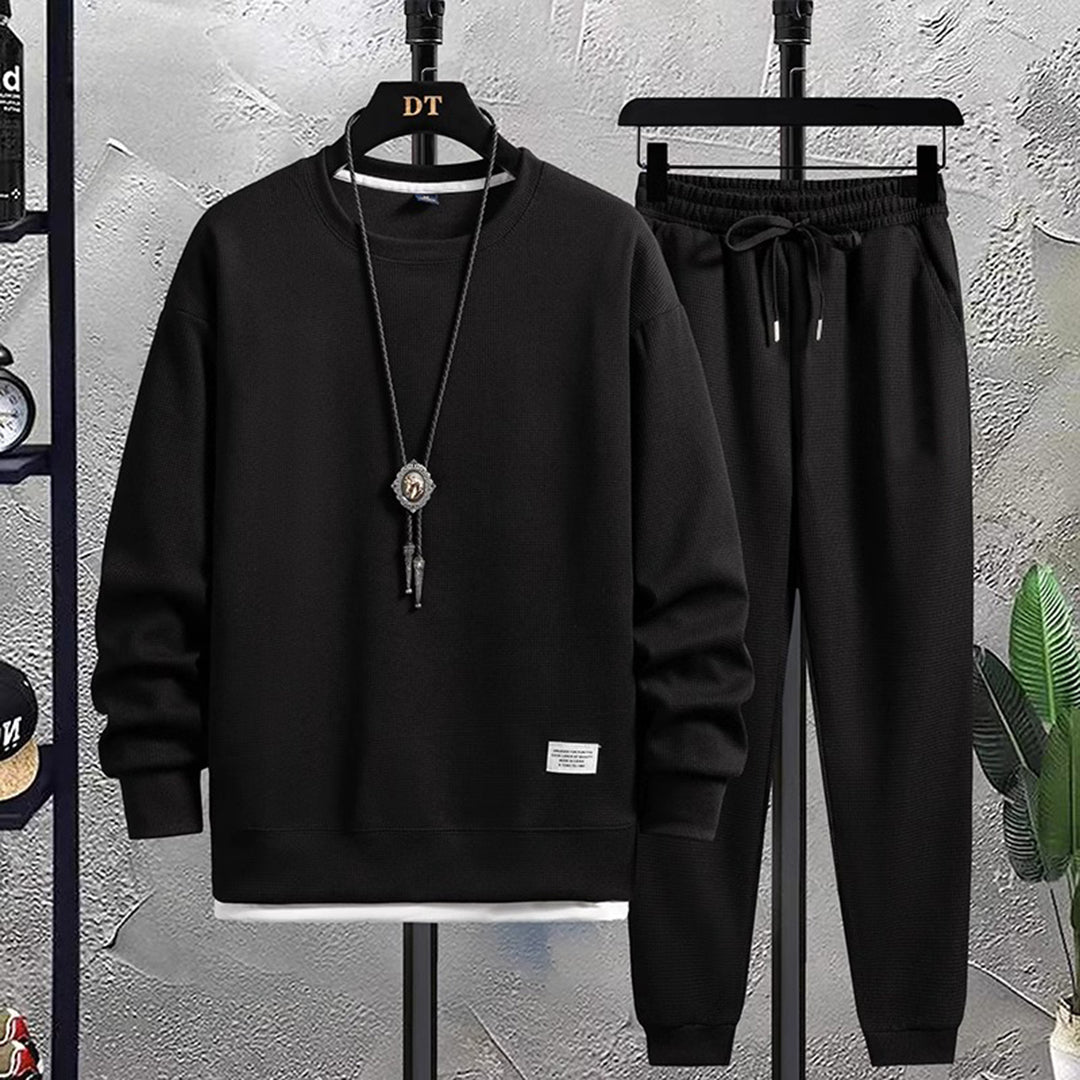 Sweatshirt Homme Classique Col Rond Bord Côtelé Confortable En Maille Pour Tous Les Jours Par Amawinc