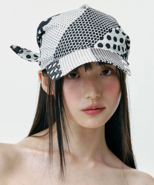 Casquette de baseball à pois noirs et blancs de style japonais - Amawinc