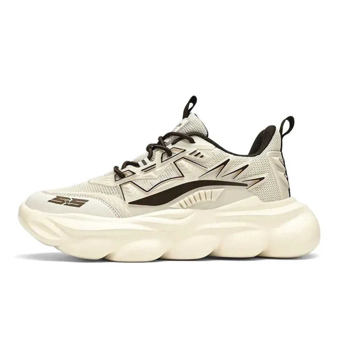 Jarek PulseWave Amawinc Baskets de Running Légères Noires avec Deux Tirettes de Traction et Accents Éclair