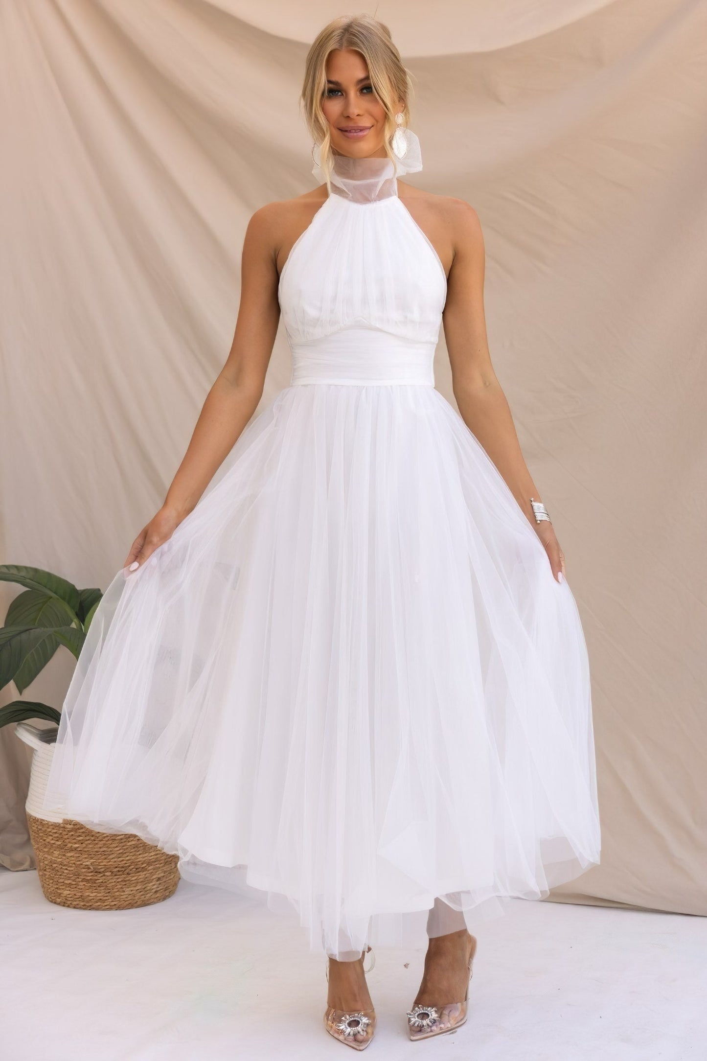 Ovidia: Ärmelloses Kleid für Partys