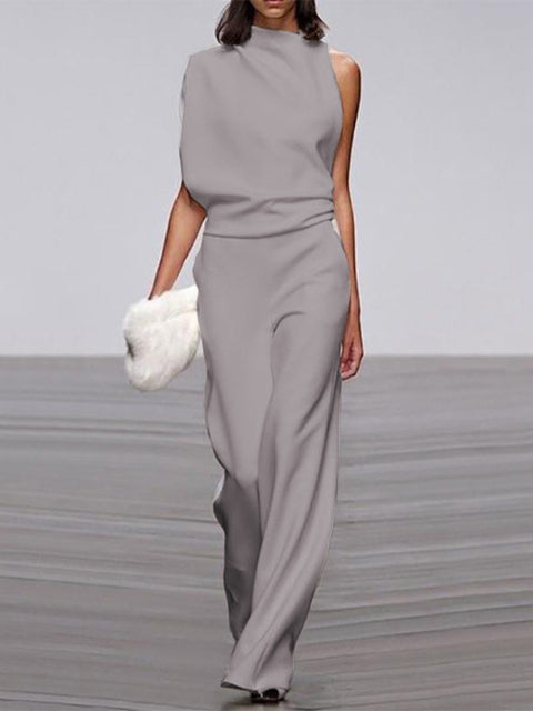 Clara Combinaison Sans Manches Élégante Confortable Silhouette Moderne Décontractée Été Polyvalente