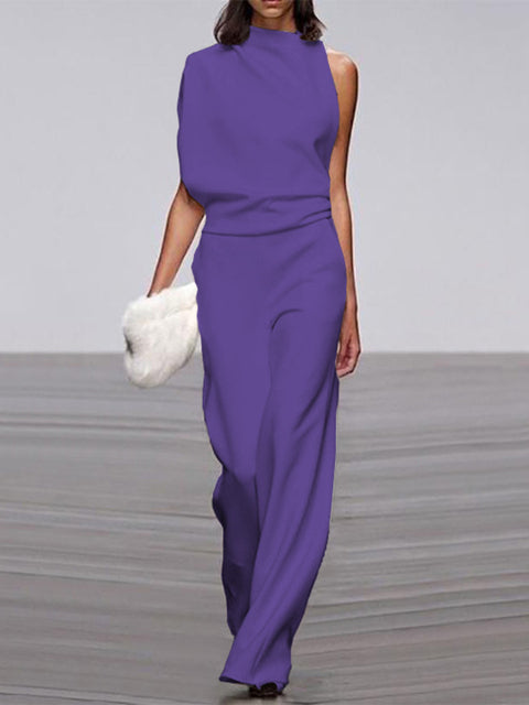 Clara Combinaison Sans Manches Élégante Confortable Silhouette Moderne Décontractée Été Polyvalente