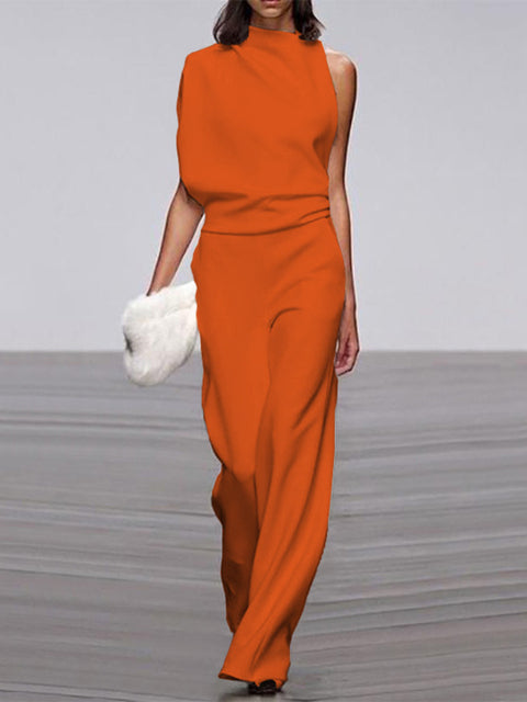 Clara Combinaison Sans Manches Élégante Confortable Silhouette Moderne Décontractée Été Polyvalente