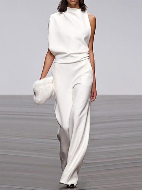 Clara Combinaison Sans Manches Élégante Confortable Silhouette Moderne Décontractée Été Polyvalente