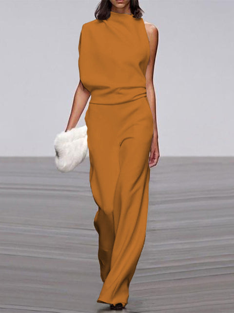 Clara Combinaison Sans Manches Élégante Confortable Silhouette Moderne Décontractée Été Polyvalente