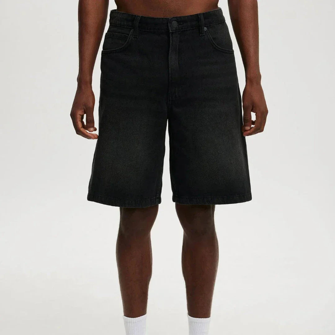 Shorts Denim Décontracté Pour Homme Amawinc Avec Lavage Vintage Et Design À Cinq Poches