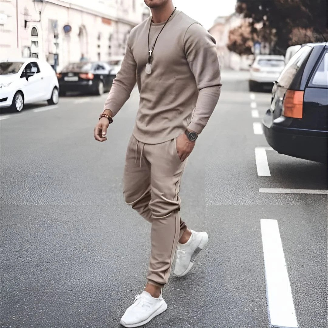 Ensemble Deux Pièces Décontracté Pour Hommes Jacob Avec Haut À Manches Longues Et Pantalon Jogger Pour Usage Quotidien