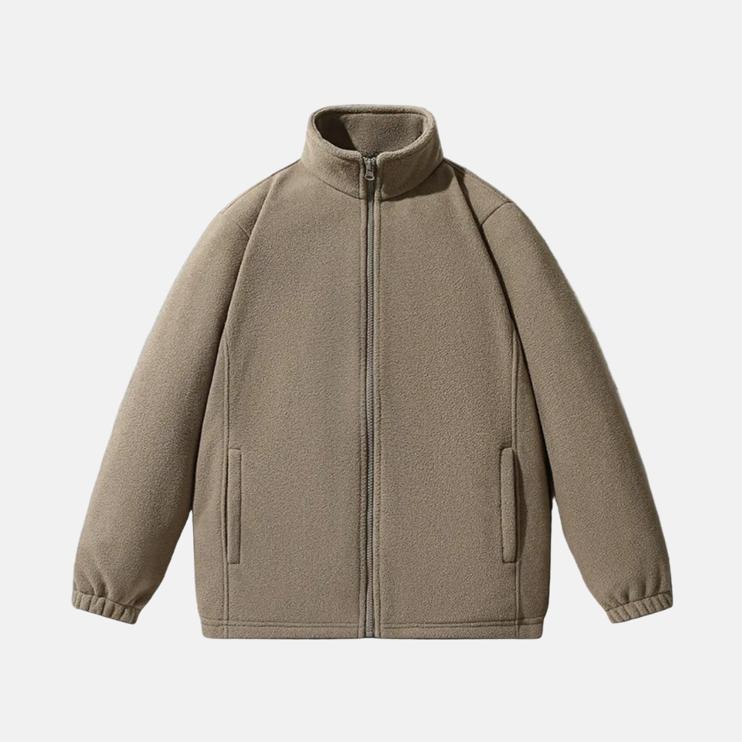 Veste Polaire Homme Col Montant Zip Intégral Décontractée Pour L Hiver Confortable Amawinc