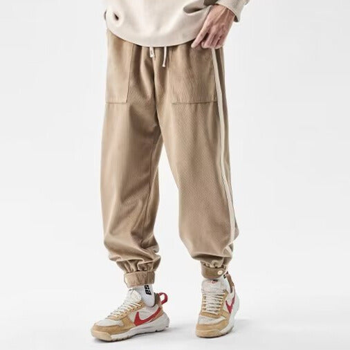 Jogging Décontracté Kinetic Flow Avec Bandes Latérales Poignets Pression Taille Cordon Poches Utilitaires