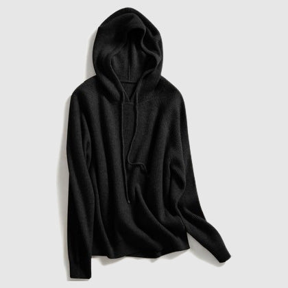 Pull Tricoté en Cachemire à Capuche Pour Femme Hiver Confortable et Élégant Pour Des Jours Froids