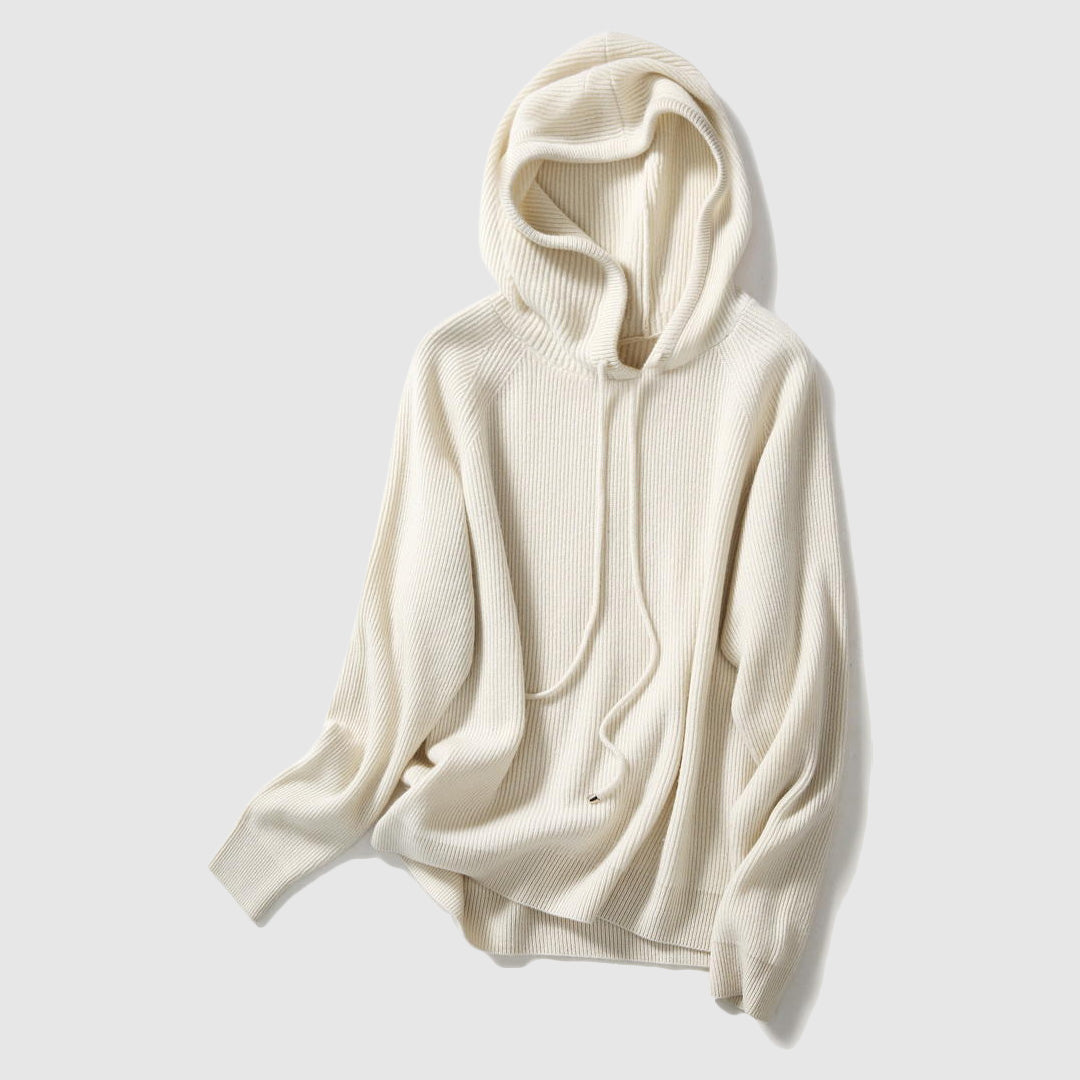 Pull Tricoté en Cachemire à Capuche Pour Femme Hiver Confortable et Élégant Pour Des Jours Froids