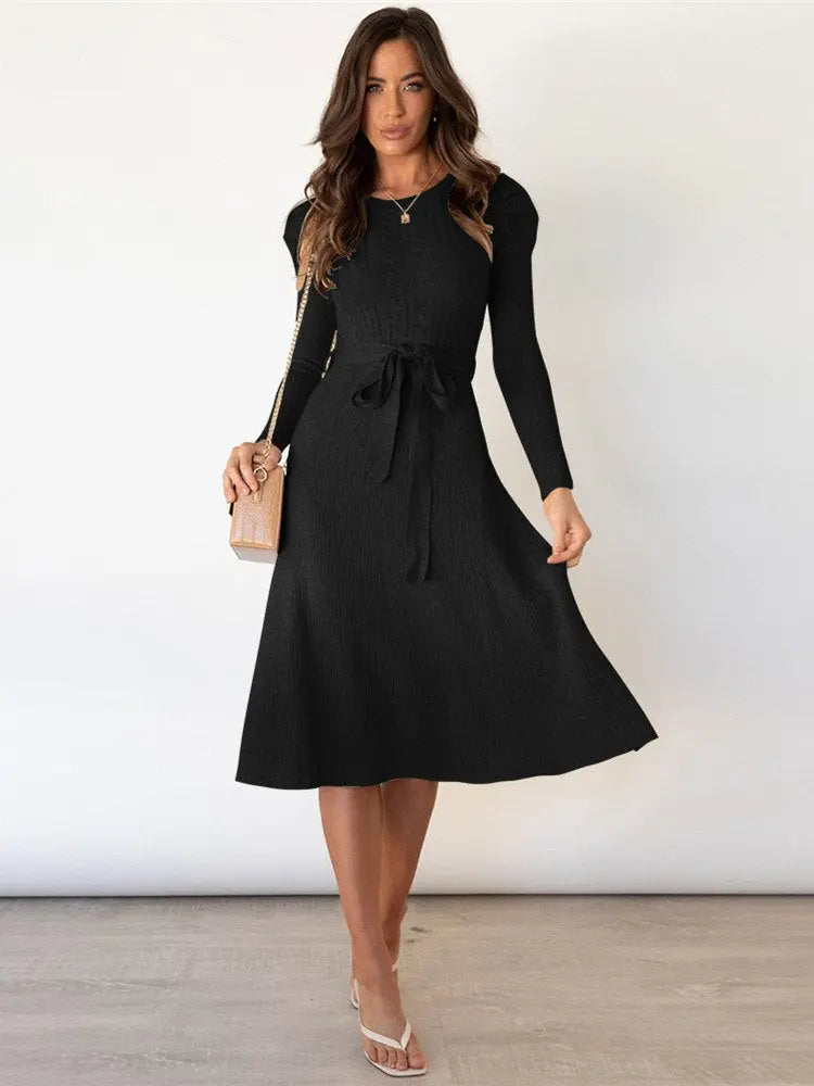 Robe Midi Tricot Pour Femme Confort Chic Élégante Pour Automne Et Quotidienne Pour Soirées Décontractées