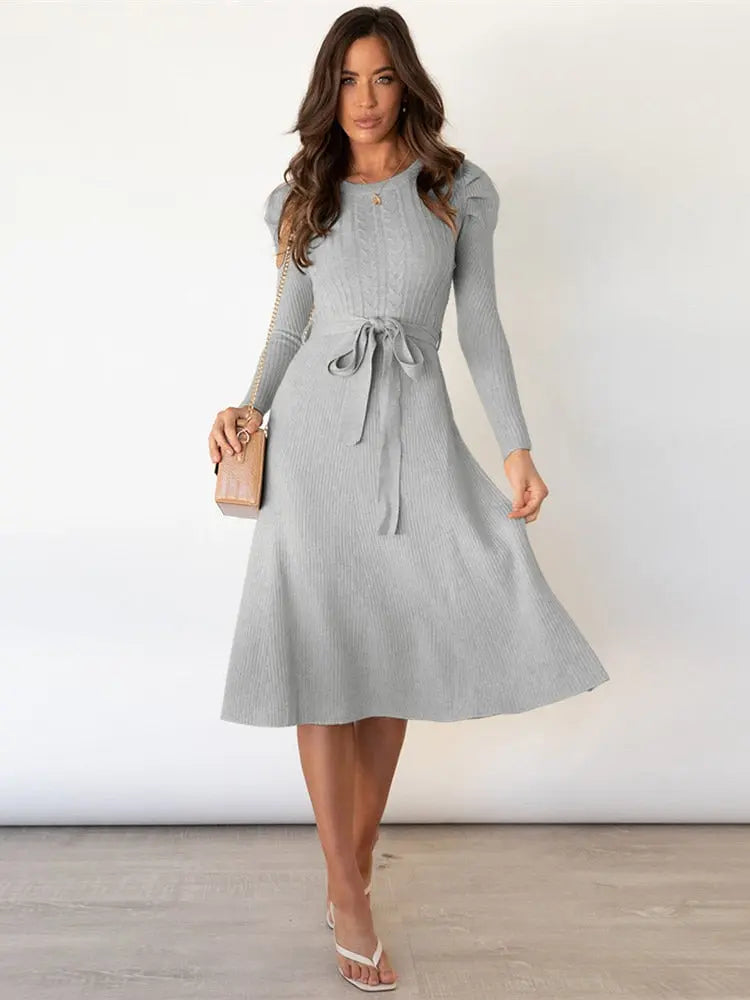 Robe Midi Tricot Pour Femme Confort Chic Élégante Pour Automne Et Quotidienne Pour Soirées Décontractées