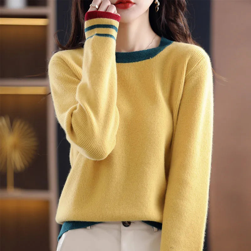 Ysah - Einfarbige Strickpullover