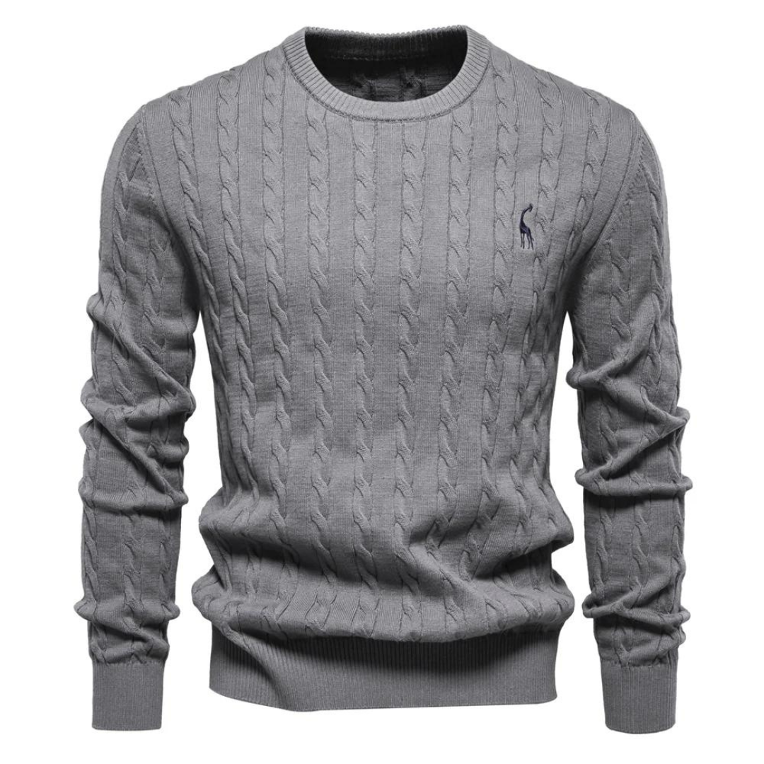 Pull Kosta Maille Cable Doux Léger Idéal Pour Couches Avec Col Rond Classique Et Bord Côte Subtil Chic Intemporel
